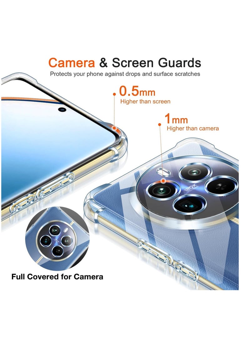 ten.tech Tentech Transparent cover with anti-shock corners made of heat-resistant polyurethane for Realme 12 Pro Plus 5G – Transparent - Image 4