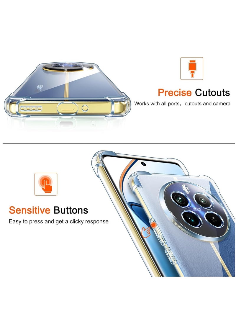 ten.tech Tentech Transparent cover with anti-shock corners made of heat-resistant polyurethane for Realme 12 Pro Plus 5G – Transparent - Image 5