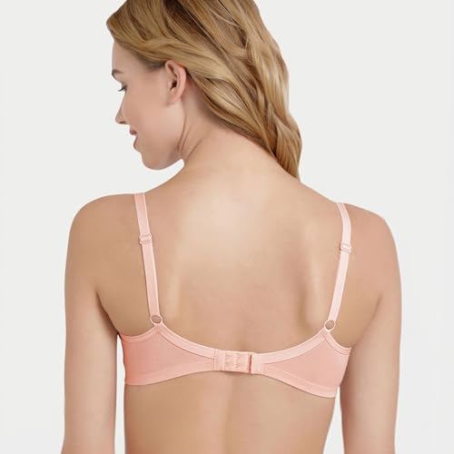 Enamor A042 Side Support Shaper Supima Cotton Everyday Bra - Non-Padded, Wirefree & High Coverage Pearl - Image 2