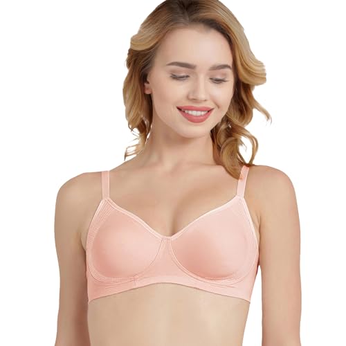 Enamor A042 Side Support Shaper Supima Cotton Everyday Bra - Non-Padded, Wirefree & High Coverage Pearl - Image 1