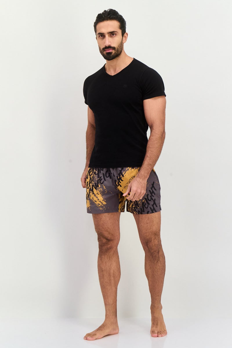 Ufc Men Brand Logo Board Shorts, Grey - Image 2