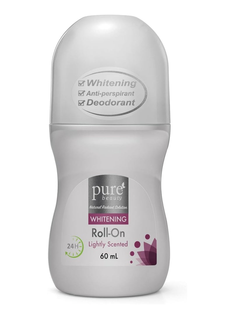 بيور بيوتي مزيل عرق رول أن لتفتيح البشرة  - عطر خفيف - 60 مل - Image 2