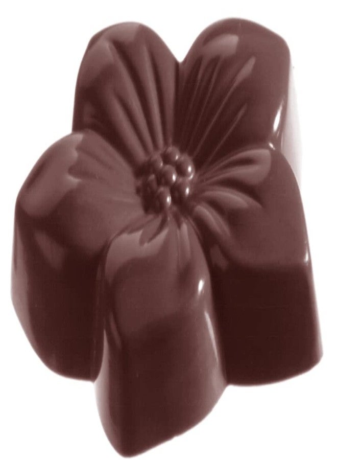 Chocolate World 1060 Clear Polycarbonate Chocolate Mold with 18 Violet Cavities 38mm x 40mm x 12mm High - Image 1