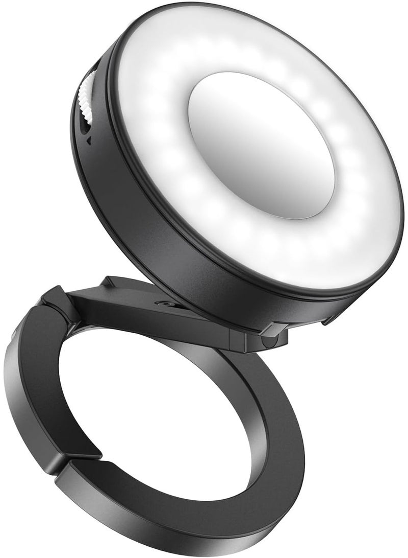 ULANZI ML05 Selfie Light for iPhone, Dual Magnetic Maglock LED Phone Selfie Ring Light with Mirror, 9000K CRI≥97 Full Angle Portable Smartphone Fill Lighting for Travel Vlog Photo Video Recording - Image 1