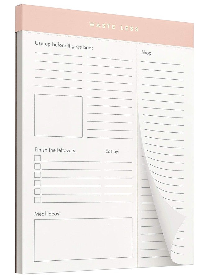 Kunitsa Co. Waste Less - Track Perishables and Reduce Food Waste, Magnetic Meal Planner Pad and Grocery List, 52 Tear-Off Pages, 8 x 6 Inches - Image 1