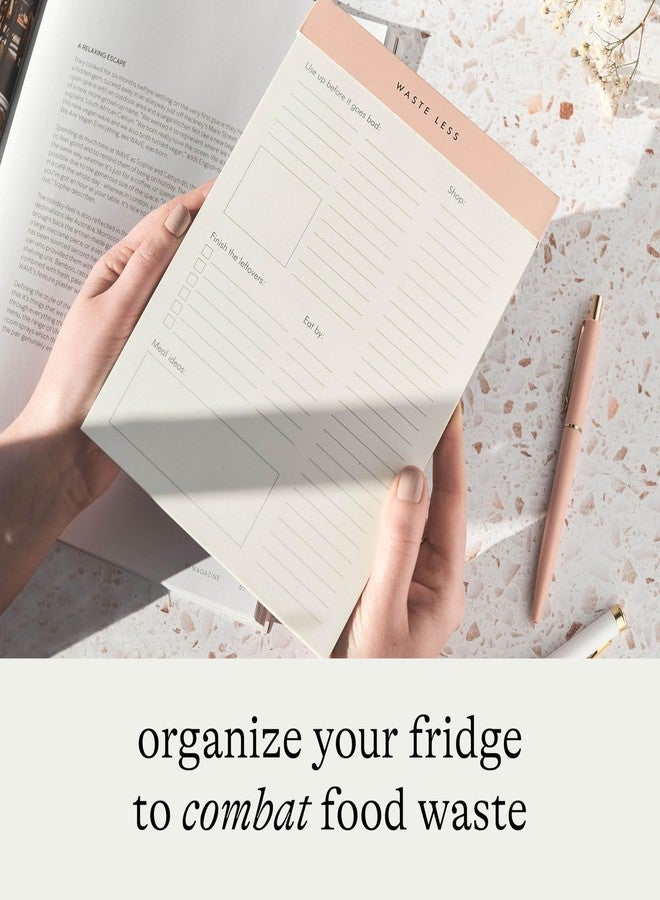 Kunitsa Co. Waste Less - Track Perishables and Reduce Food Waste, Magnetic Meal Planner Pad and Grocery List, 52 Tear-Off Pages, 8 x 6 Inches - Image 2