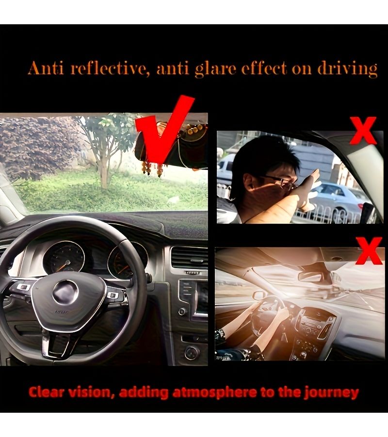 Black Dashboard Sunshade Cover For Civic 2017 2021 Left Hand Drive Front Windshield UV Protection Heat Blocking Sun Visor Pad Car Interior Accessory - Image 5