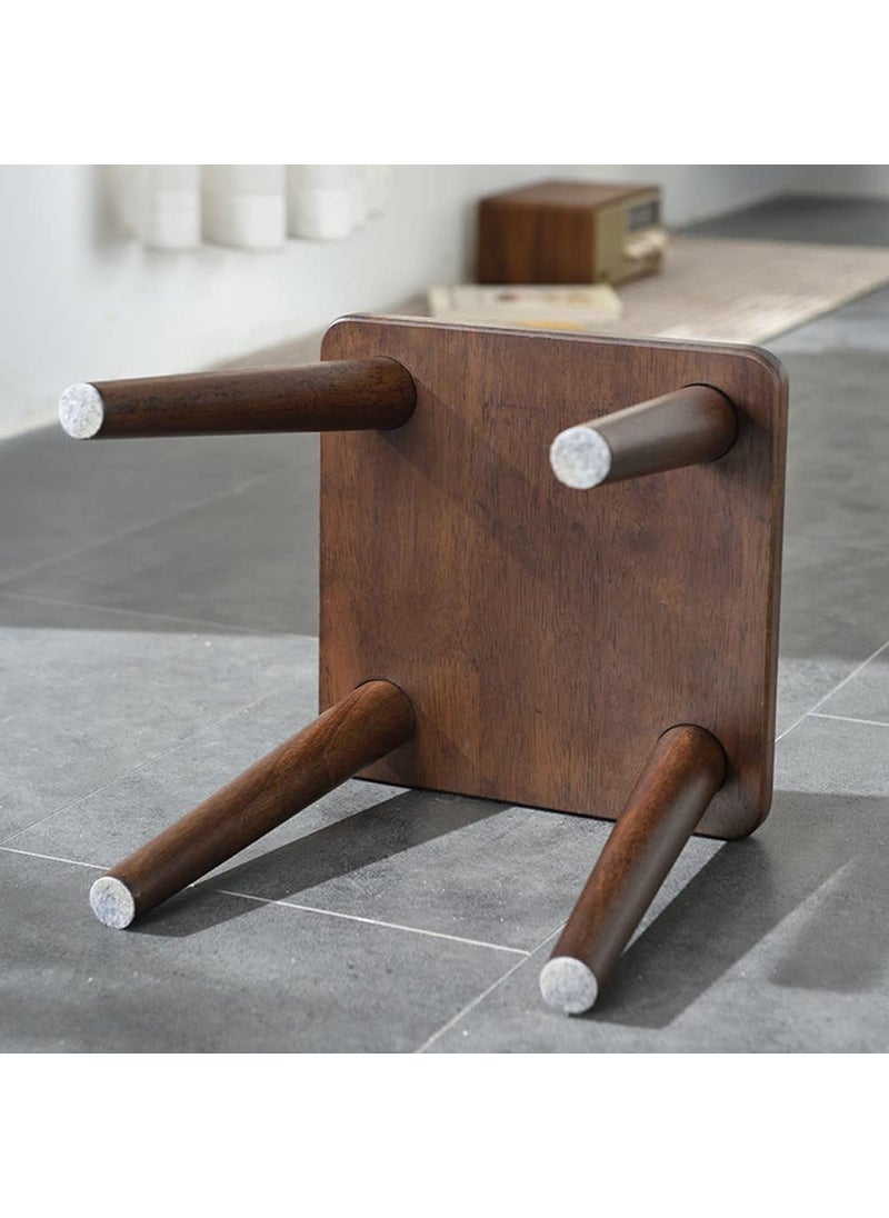 Umark Umark Solid Sheesham Wood Sitting Stool for Home, Wooden Square for Bedroom, Outdoor, Office & Multipurpose Use (10 Inches, Natural Brown Finish)  - Image 4
