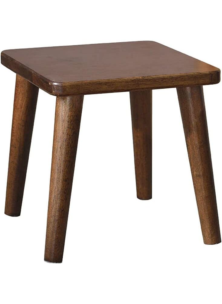 Umark Umark Solid Sheesham Wood Sitting Stool for Home, Wooden Square for Bedroom, Outdoor, Office & Multipurpose Use (10 Inches, Natural Brown Finish)  - Image 1