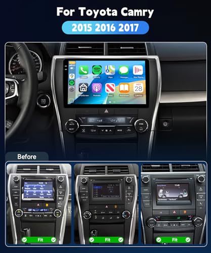 METEESER [4G+64G] Car Stereo for Toyota Camry 2015 2016 2017 with 5GWiFi/Android 15/Wireless Carplay Android Auto,10.1" Incell Touch Screen Radio,GPS/EQ DSP/Bluetooth5.0/SWC/AHD Backup Camera - Image 2