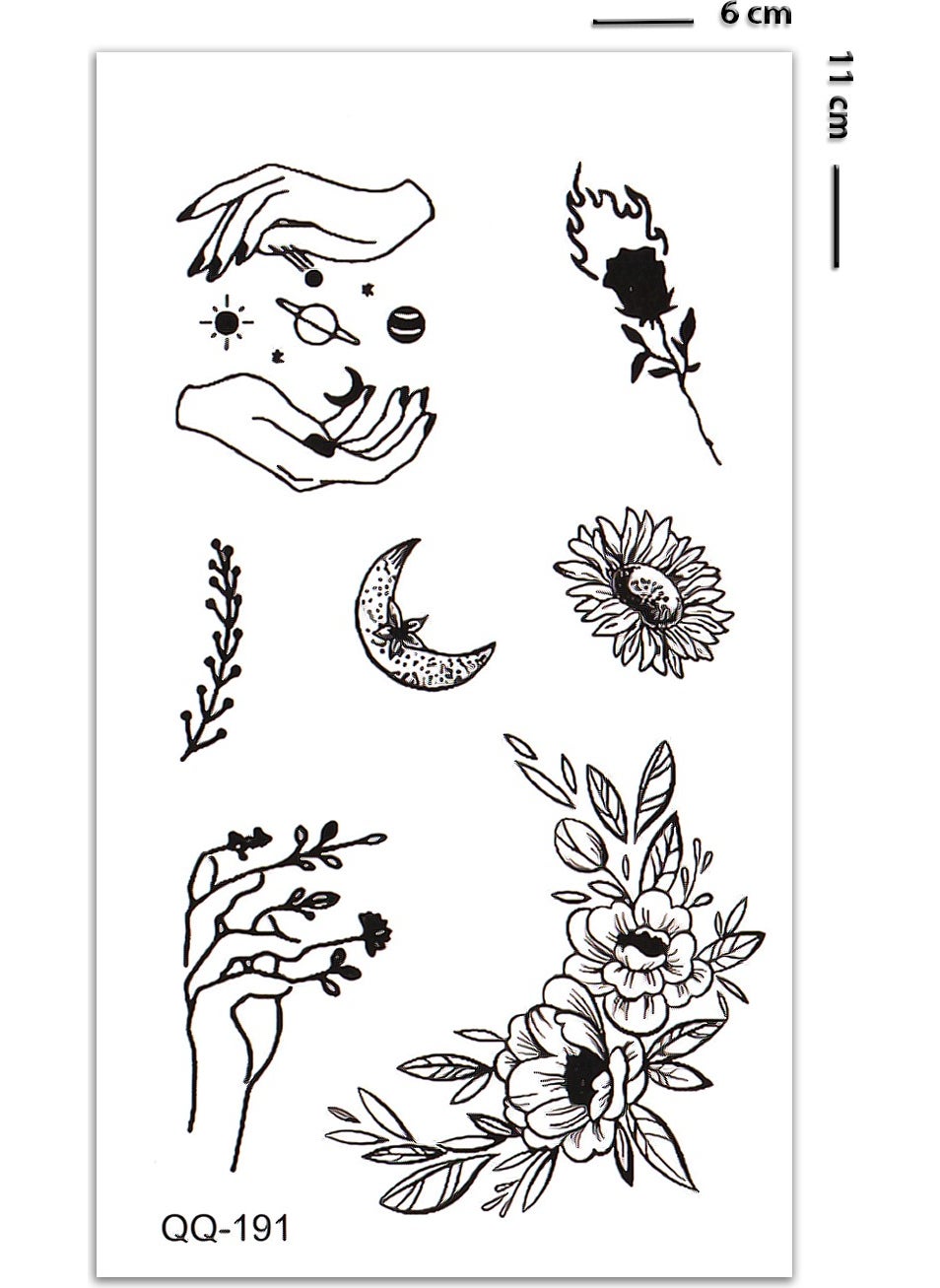 BP Tattoo - Mixed Mini Tattoo Minimal Temporary Tattoo - Image 1