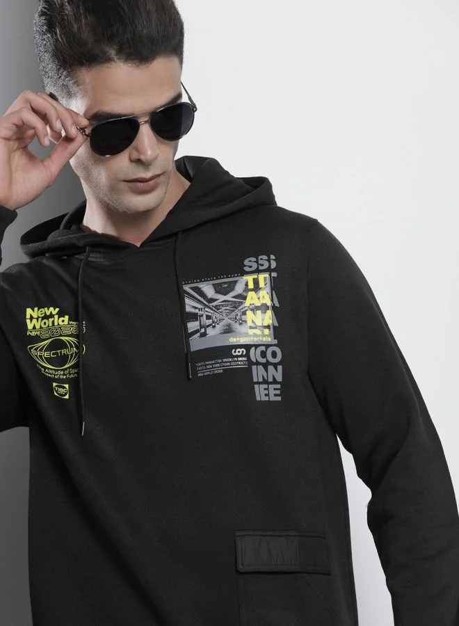 The Indian Garage Co Men Regular Fit Printed Round Neck Full Sleeves Sweatshirt