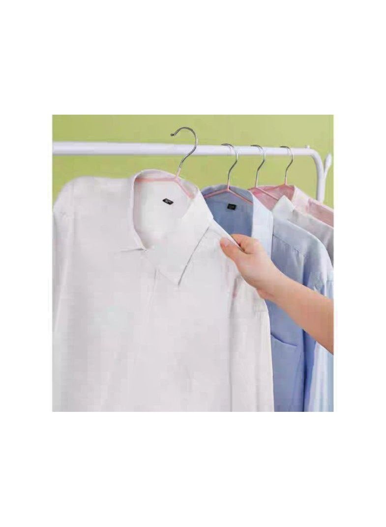 طقم شماعات ملابس ستانلس ستيل 10 قطع مع حافظة سيليكون IR - Image 3