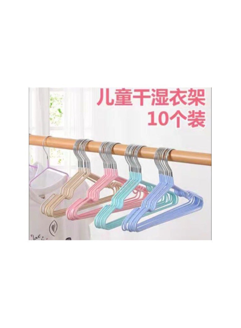 طقم شماعات ملابس ستانلس ستيل 10 قطع مع حافظة سيليكون IR - Image 2