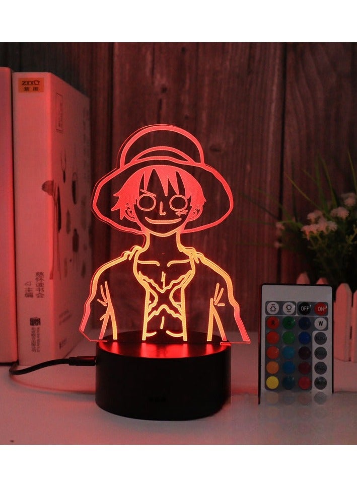 KUYING One Piece Series 3D Night Light LED Creative Desk Lamp 