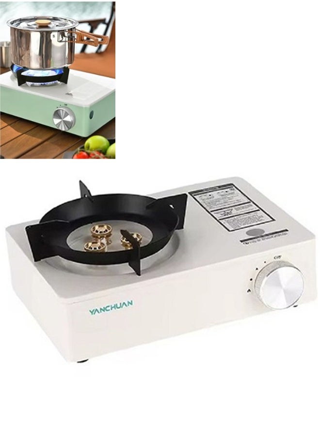 YanChuan Camping Stove, Extra High Output, Single Burner Butane Stove Camping Accessories, Outdoor Windproof Camp Stove, Camping Cooking Grill, Propane Burner and Backpacking Essentials  - Image 1