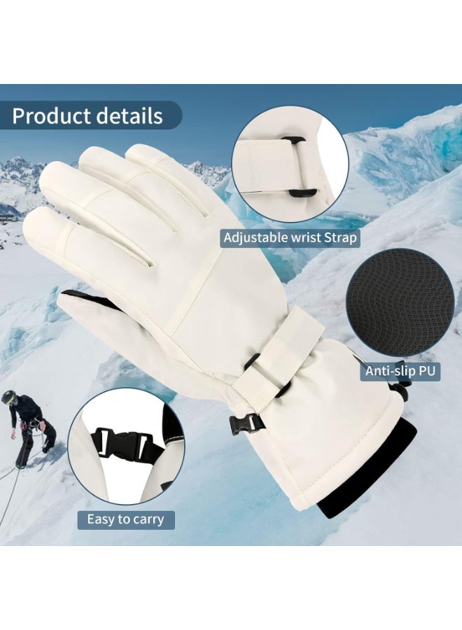 قفازات الثلج، قفازات التزلج للرجال والنساء، قفازات التزلج على الجليد المقاومة للماء والرياح، قفازات شتوية دافئة مع أحزمة معصم، للطقس البارد. - Image 2