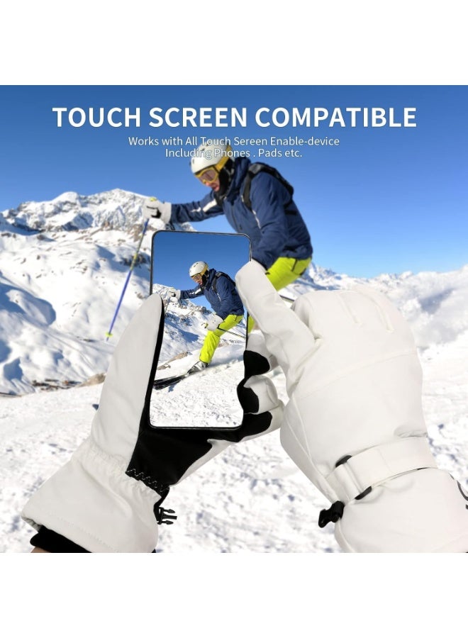 قفازات الثلج، قفازات التزلج للرجال والنساء، قفازات التزلج على الجليد المقاومة للماء والرياح، قفازات شتوية دافئة مع أحزمة معصم، للطقس البارد. - Image 4