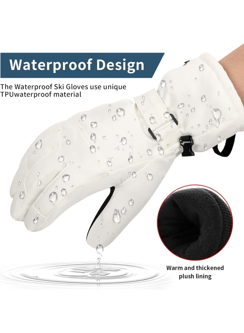 قفازات الثلج، قفازات التزلج للرجال والنساء، قفازات التزلج على الجليد المقاومة للماء والرياح، قفازات شتوية دافئة مع أحزمة معصم، للطقس البارد. - Image 3