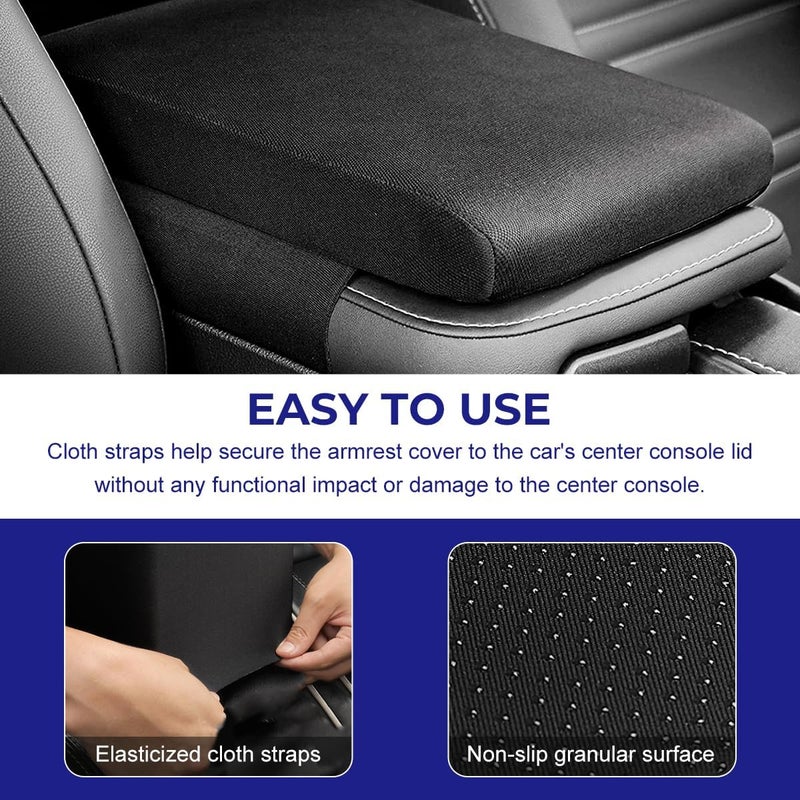 MUQIDA Car Center Console Pad, Memory Foam Center Console Cover Automotive Armrest Cushion, Soft Breathable Vehicle Arm Rest Seat Box Cover Protector, Interior Car Accessories - Image 5