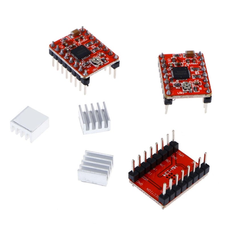 5 Pack A4988 Stepper Motor Driver Module with Heat Sink for 3D Printer Step Motor Control - Image 1