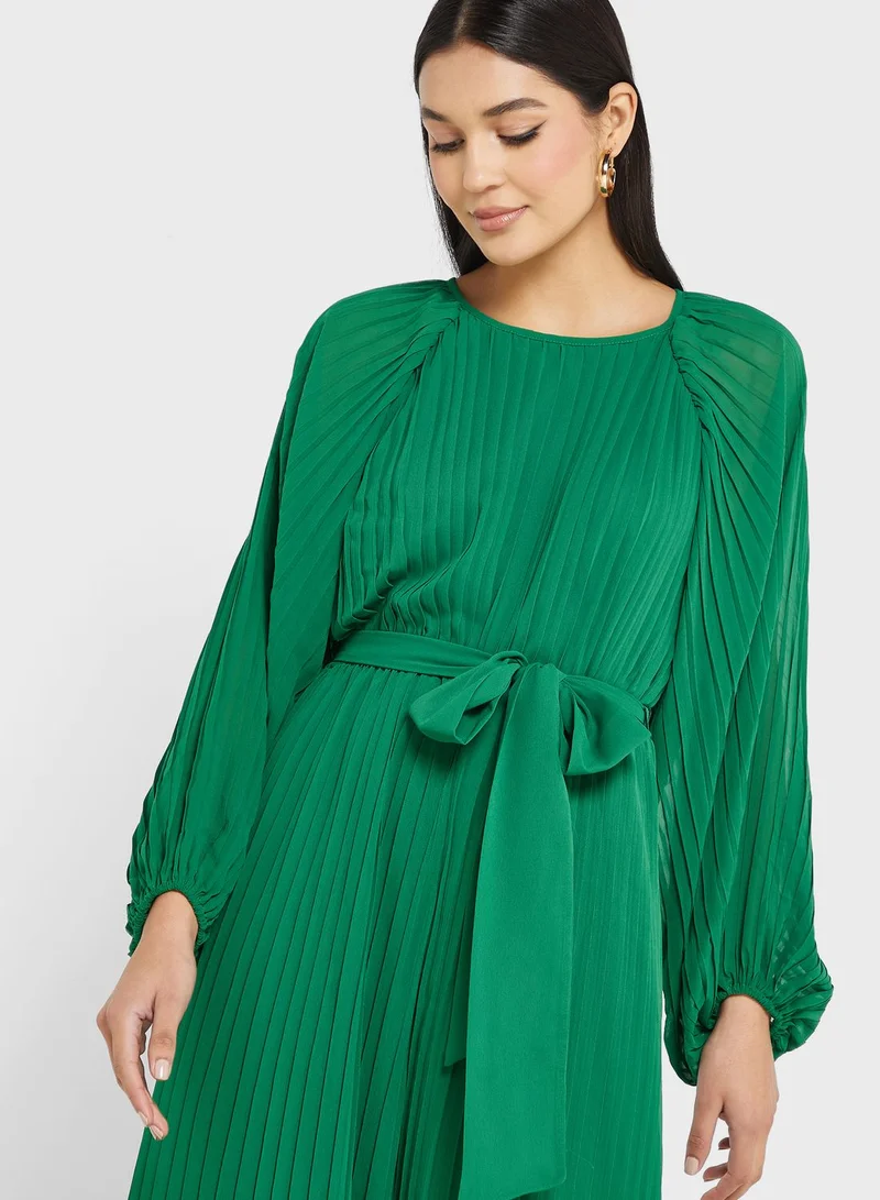 boohoo Pleated High Leg Jumpsuit