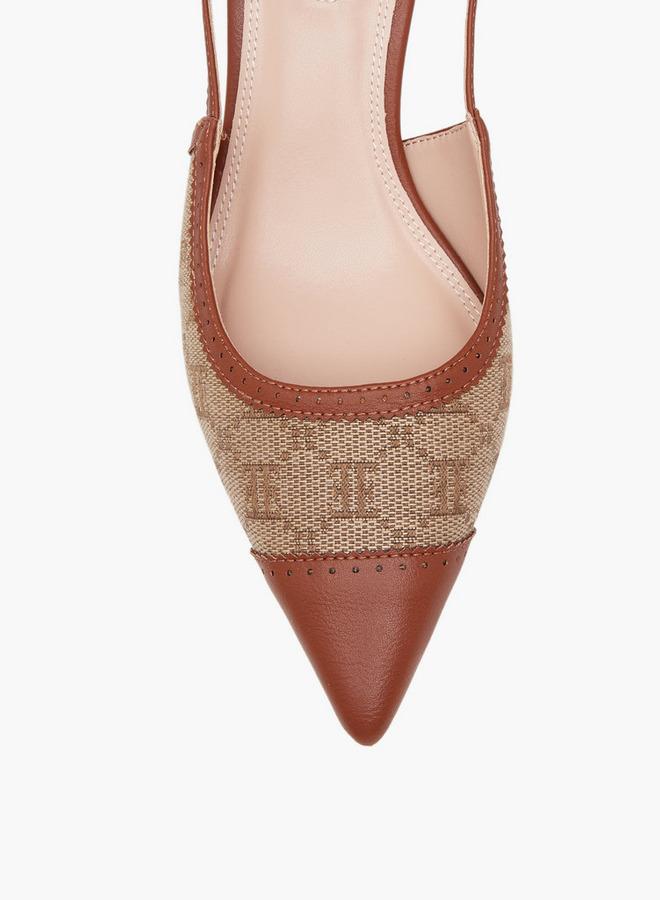 ELLE Women Textured Stiletto Heel Shoes - Image 4