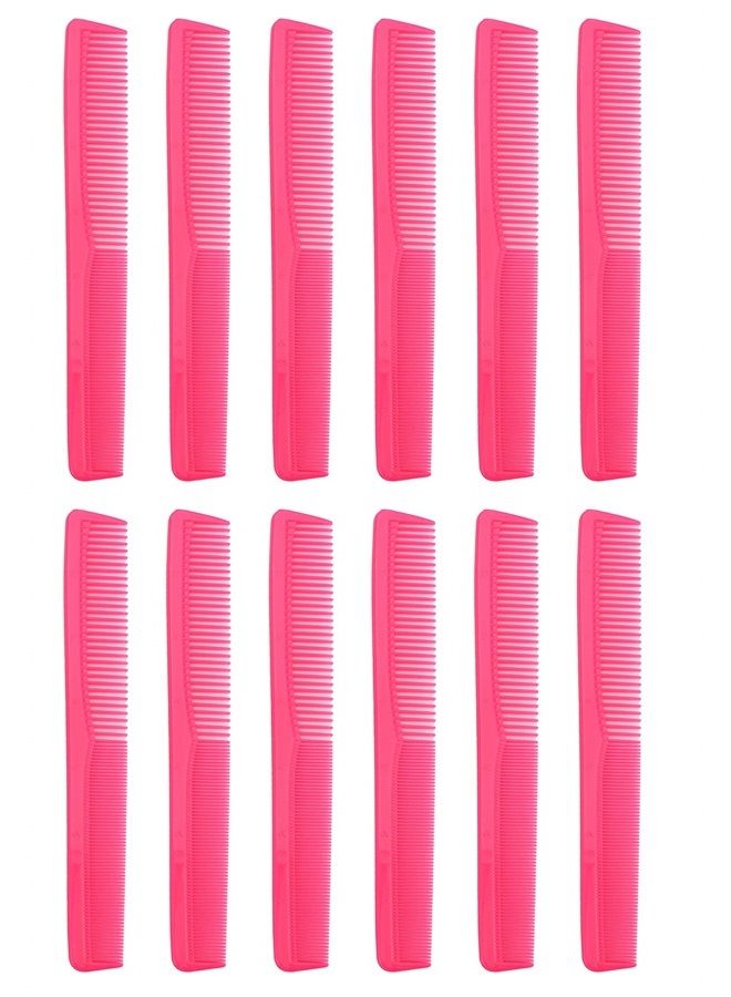 Krest 7 inch All Purpose Hair Comb. Hair Cutting Combs. Barber's & Hairstylist Combs. Neon Pink 1 DZ - Image 2