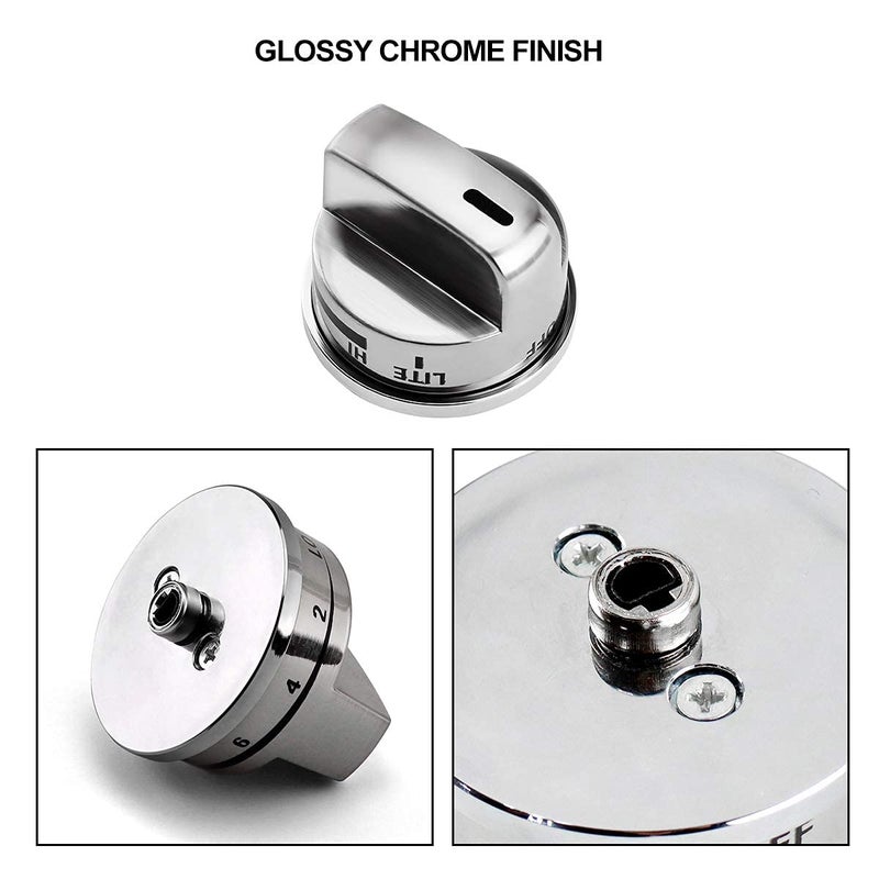 Funmit Upgrade Gas Stove Knobs Replacements For Lg Lrg30357St Lrg30355St Lrg30855St Gas Range 4Pcs Ebz37189611 Range Control Knob And 1Pcs Ebz37189609 Range Burner Control Knob (Super Boil) - Image 2