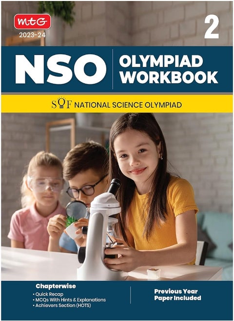 MTG National Science Olympiad (NSO) Workbook for Class 2 - Quick Recap, MCQs, Previous Years Solved Paper and Achievers Section - SOF Olympiad Preparation Books For 2023-2024 Exam