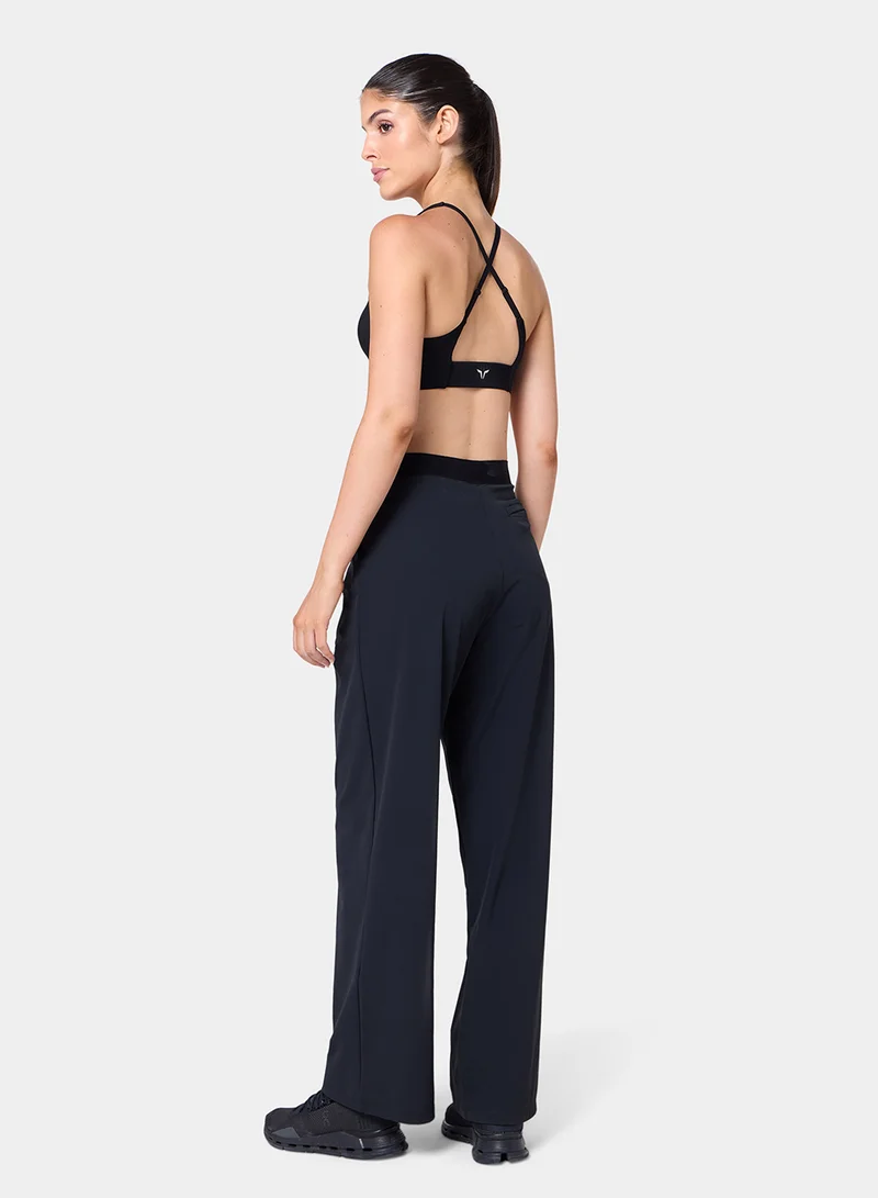 سكوات وولف Wrap Waist Wide-Leg Sweatants