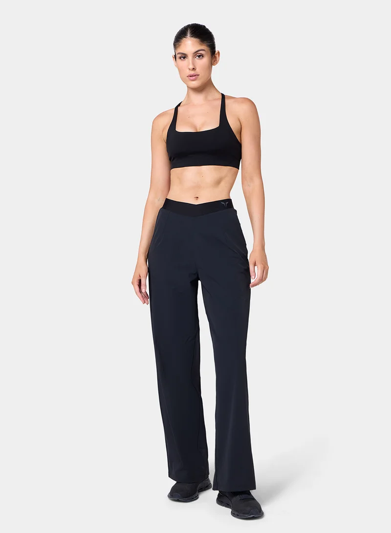 سكوات وولف Wrap Waist Wide-Leg Sweatants
