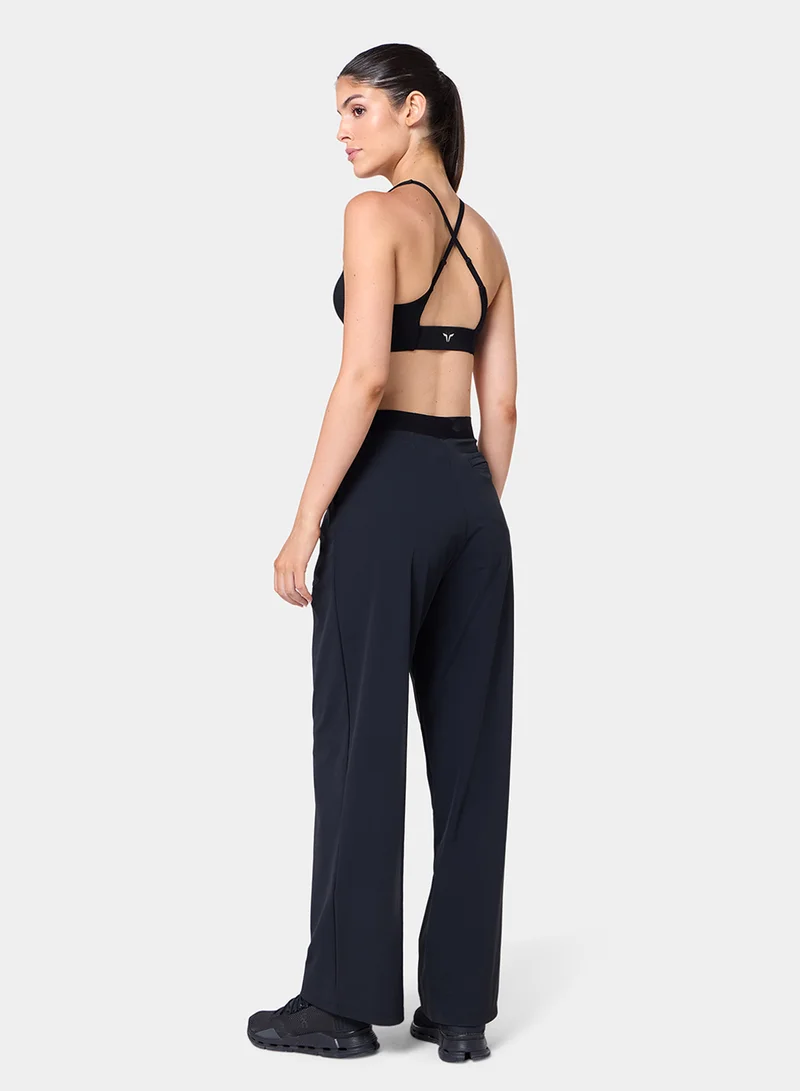 SQUATWOLF Wrap Waist Wide-Leg Sweatants
