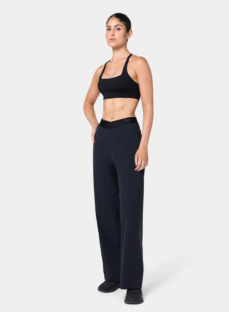 SQUATWOLF Wrap Waist Wide-Leg Sweatants