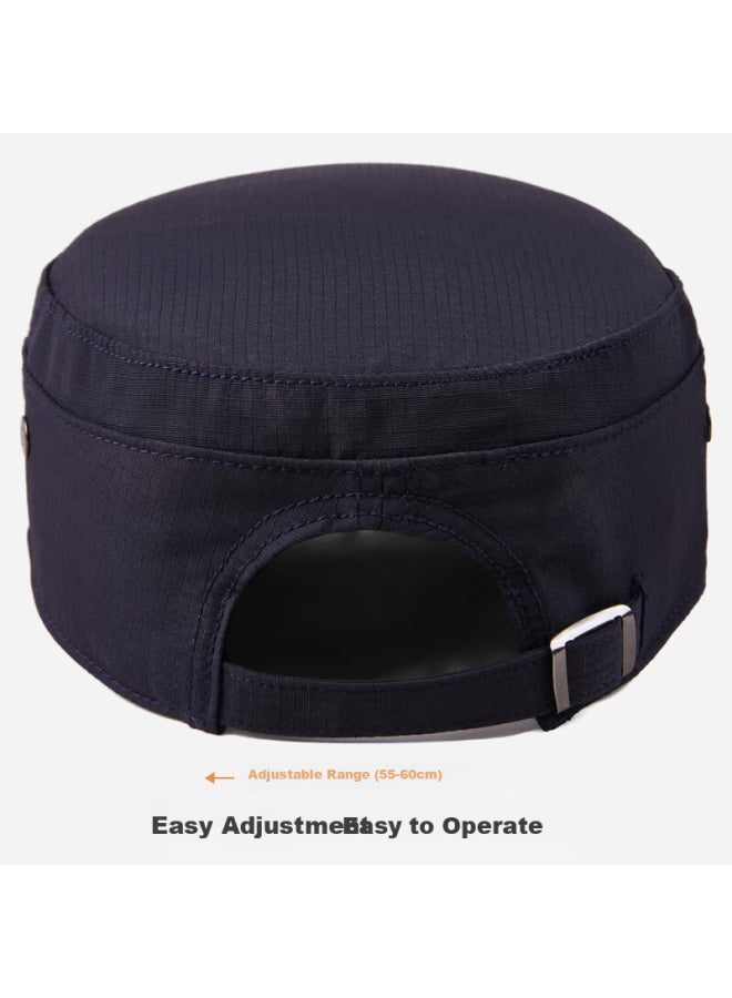 Denssyne Quick Dry Men's Spring And Summer Thin Sports Quick Dry Casual Outdoor Sunscreen Sunshade Duck Tongue Cap Short Brim Flat Top Cap - Image 4