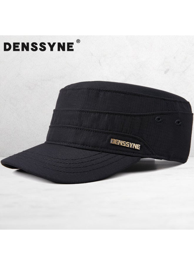 Denssyne Quick Dry Men's Spring And Summer Thin Sports Quick Dry Casual Outdoor Sunscreen Sunshade Duck Tongue Cap Short Brim Flat Top Cap - Image 2