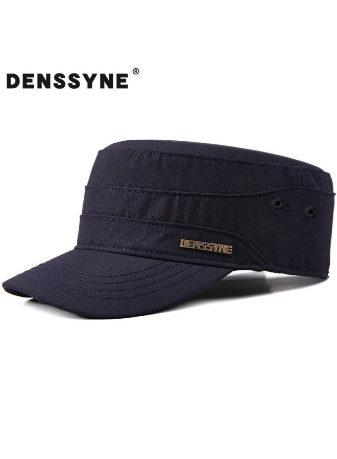Denssyne Quick Dry Men's Spring And Summer Thin Sports Quick Dry Casual Outdoor Sunscreen Sunshade Duck Tongue Cap Short Brim Flat Top Cap - Image 1