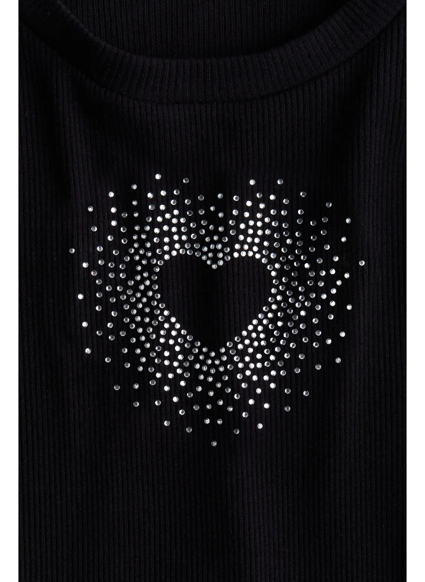 اتش اند ام Ribbed Cotton Top