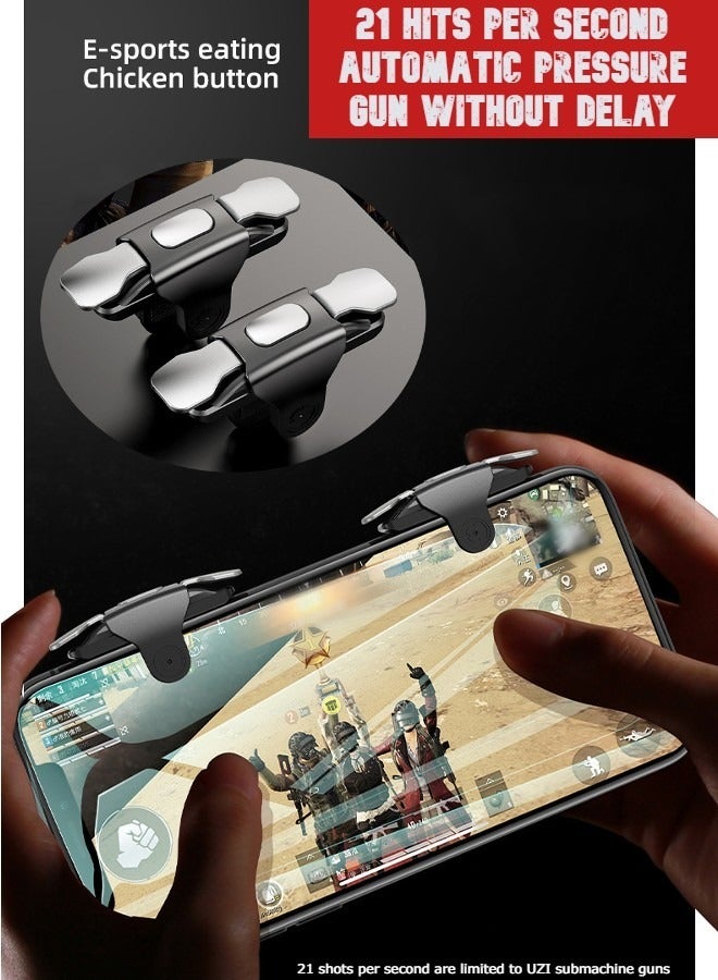 مشغلات الهاتف المحمول ، وحدة التحكم في الألعاب المحمولة ، مشغل الألعاب لـ PUBG / Fortnite / Call of Duty ، عصا التحكم الحساسة للتصويب ، عصا التحكم في التصويب وإطلاق النار لهواتف iPhone و Android (زوج - Image 1