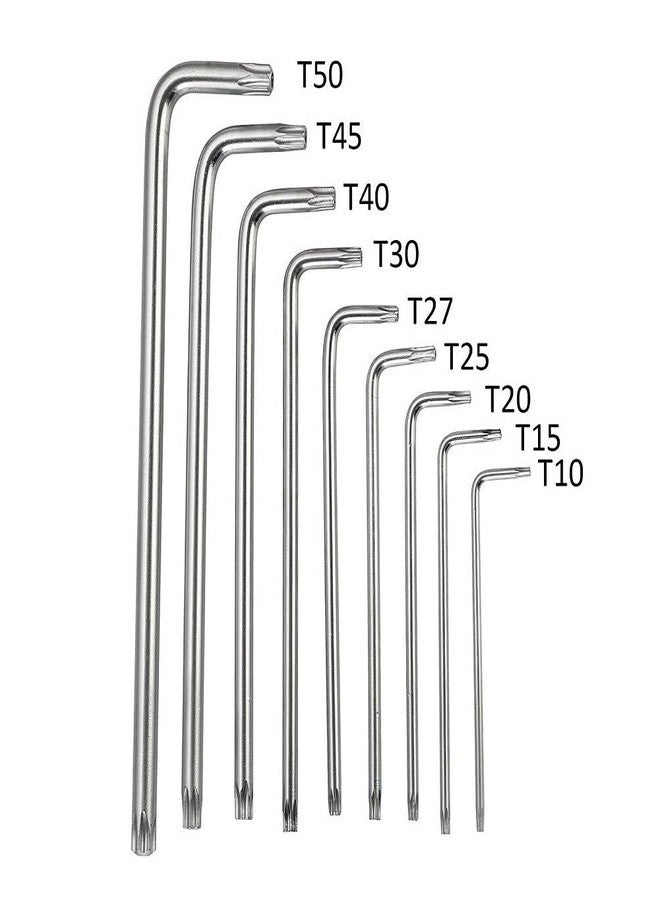 Mawson 9PCS Hex Key with Holes Set Hexagon Wrench Kit Star Head Carbon Steel T10-T50 Allen Socket Torque Spanner Reinforced Hand Tools - Image 3