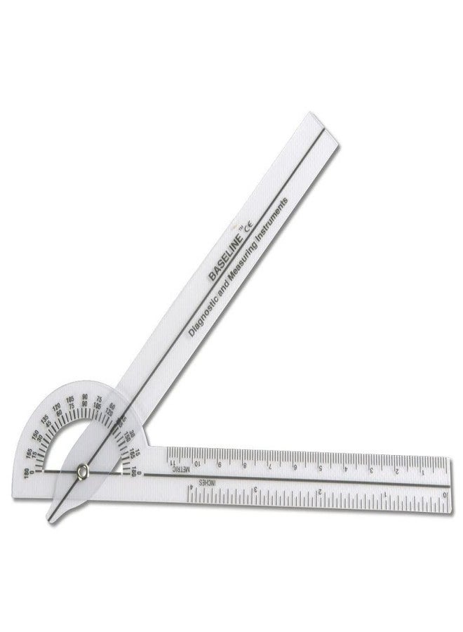 Baseline 12-1005 180 Degree Clear Plastic Pocket Goniometer, 6" Length - Image 1