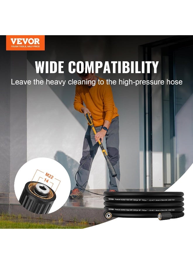 VEVOR VEVOR 1/4" PVC Hose-25ft-4 Set 7.6m, 6.35mm Kink Free M22-14mm Brass Thread Brand Pressure  - Image 2