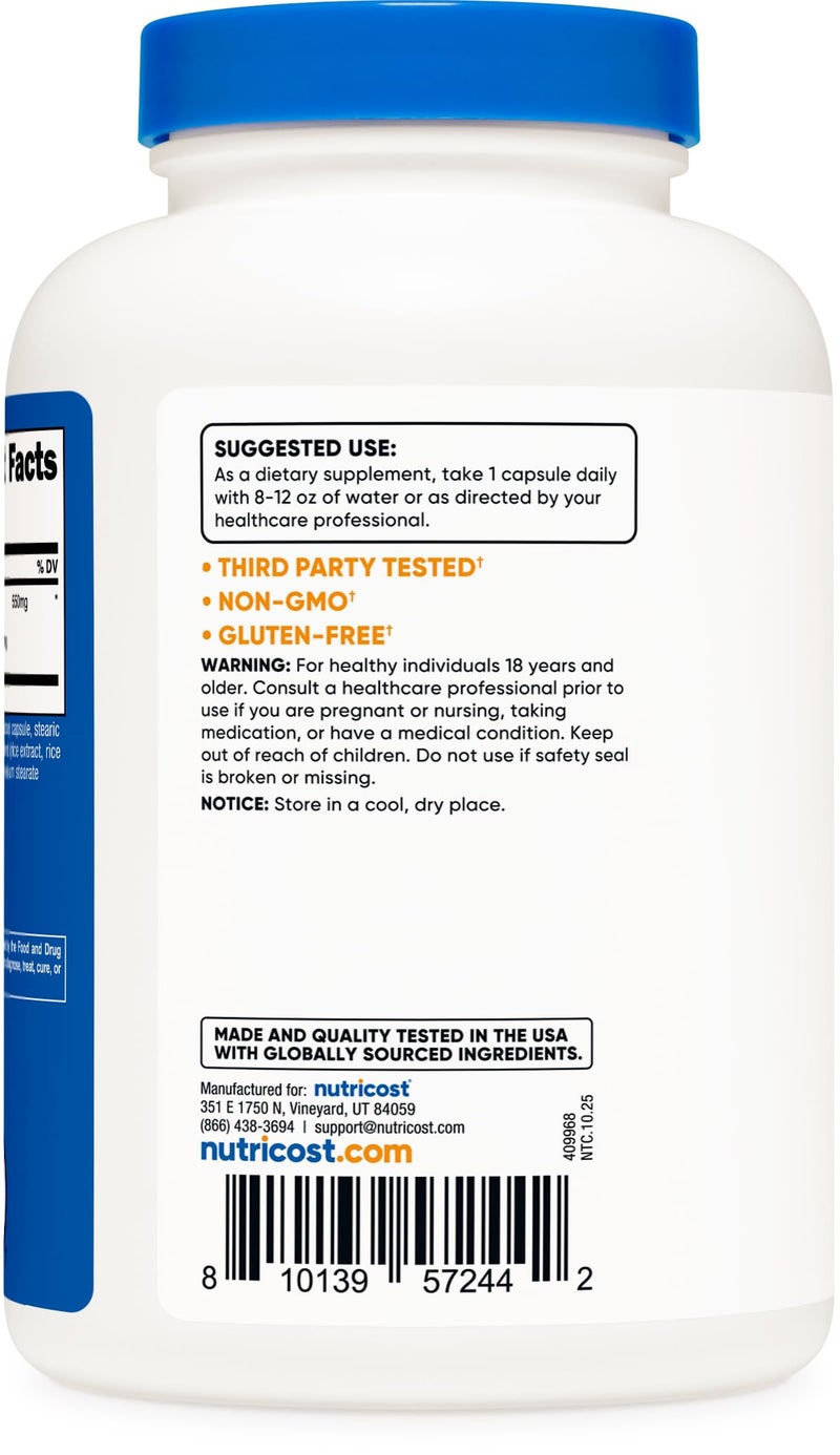 Nutricost Horsetail Extract 5,500mg Equivalent from 550mg of 10:1 Extract Per Serving, 240 Capsules for 240 Servings Per Bottle - GMO Free and Gluten Free, Vegan - Image 4