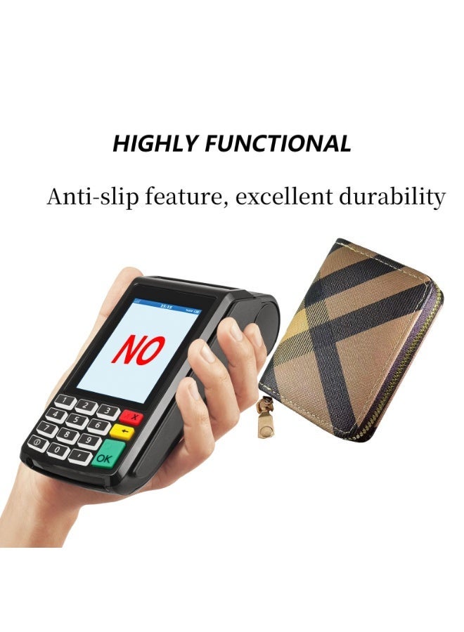 Women Zipper Card Coin Purse, Portable 11 Card Slots Large Capacity Pouch for Banknotes, Coins, Credit Cards Storage - Image 4