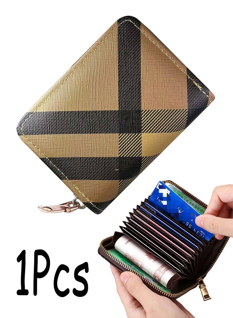 Women Zipper Card Coin Purse, Portable 11 Card Slots Large Capacity Pouch for Banknotes, Coins, Credit Cards Storage - Image 1