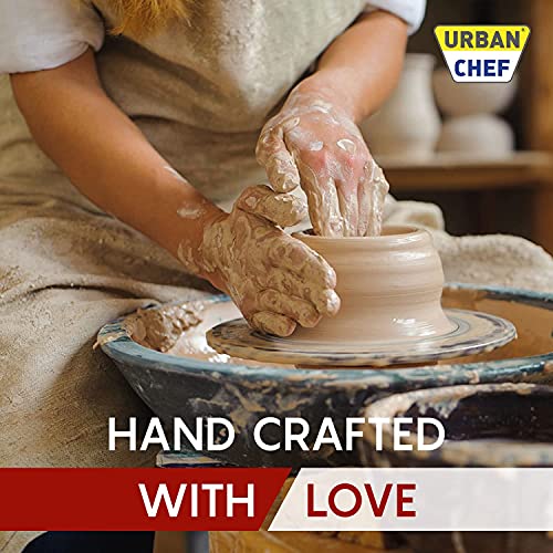 URBAN CHEF Ceramic Bowls | 500 ML | Kitchen Accessories Items, Microwave Safe Bowl, Serving Bowl, Bowl Set, Bowls for Kitchen, Mixing Bowl, Prism Ceramic Handcrafted (Set of 4 - Peach & Mustard) - Image 5