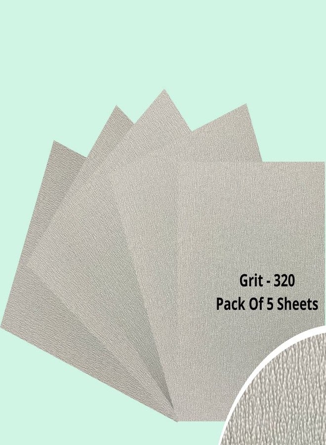 Color Zebra Grit 320 Non Loading Sanding Paper With Minimal Clogging (Pack Of 5 Sheet). Strong Flexible Paper Backing use on Paint Sealer and Primer - Image 2