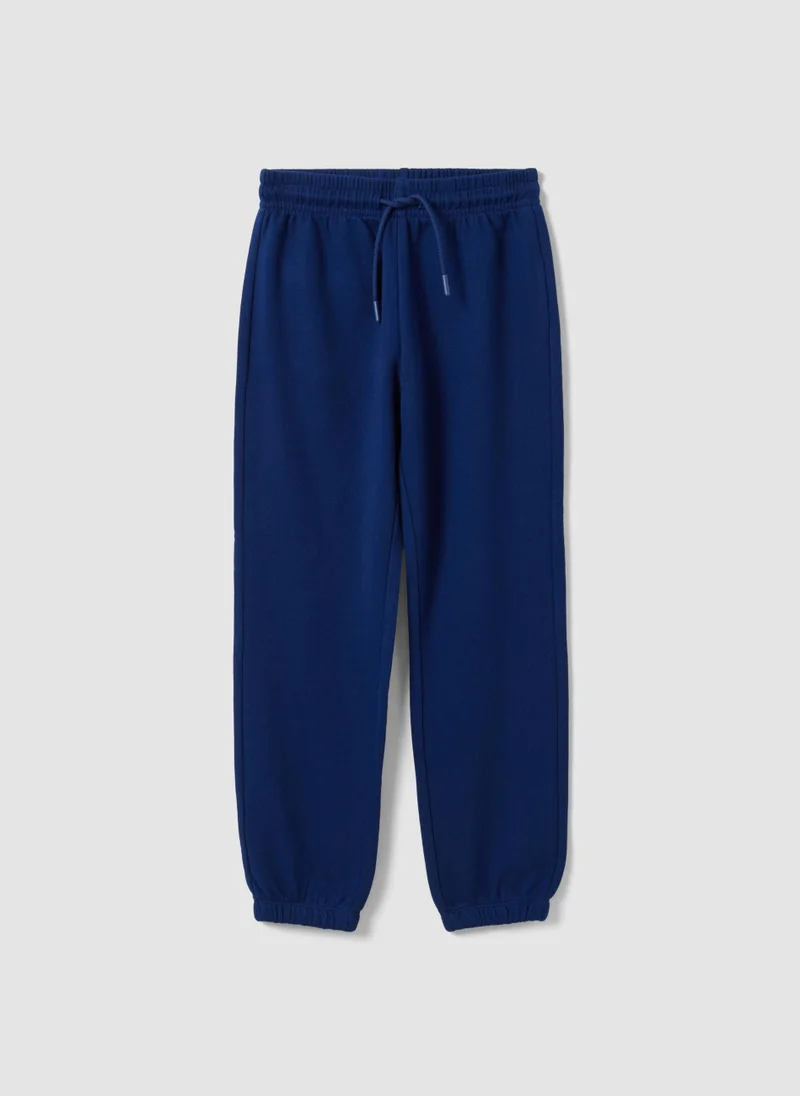 Ovs OVS Blue Regular-Fit Joggers In Pure Organic Cotton For Boys