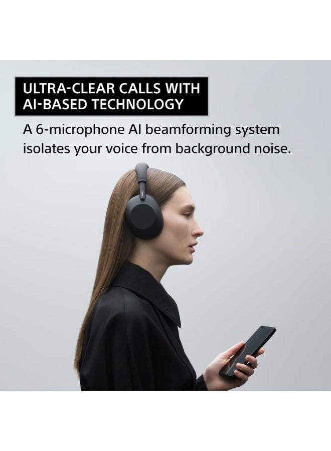 Sony Corporation سوني WH-1000XM6 أفضل سماعات رأس لاسلكية لإلغاء الضوضاء، معالج NC عالي الدقة QN3، 12 ميكروفون، مُحسّن NC التكيفي، مُصممة بواسطة مهندسين، جودة استوديو، بطارية تدوم 30 ساعة، أزرق منتصف الليل - Image 3