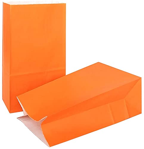 Unique Vibrant Orange Paper Party Bags (Pack of 12) - Premium Quality, Perfect for Celebrations & Gifts - Image 3